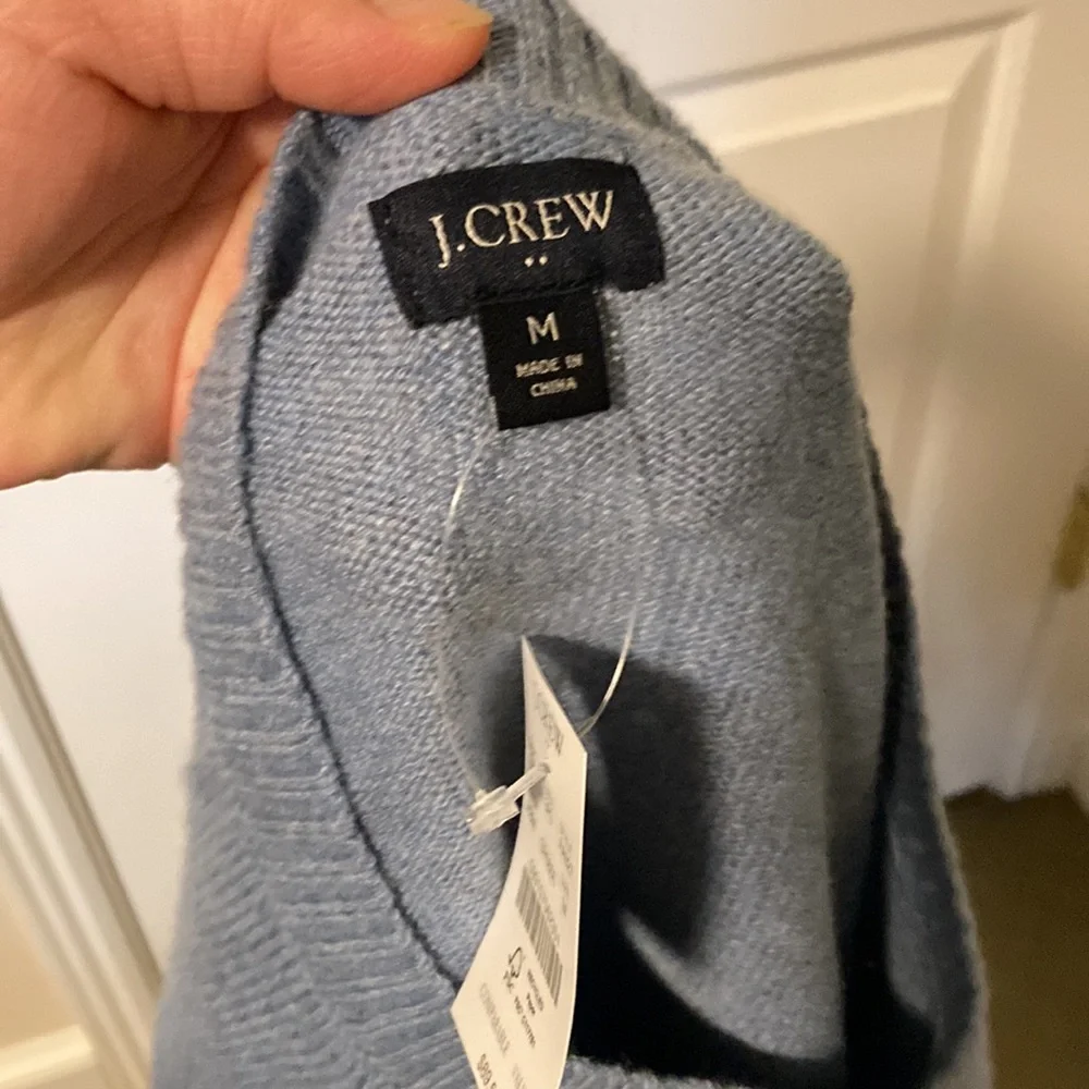 NWT J.CREW BLUE CREW NECK SWEATER